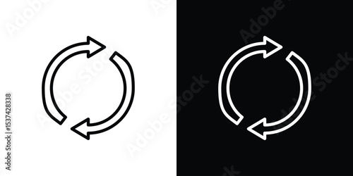 Refresh icon set in line.