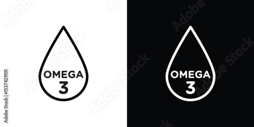 Omega icon set in line.