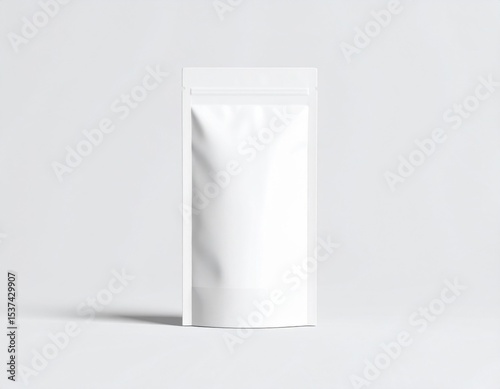White Standup Pouch Packaging Mockup