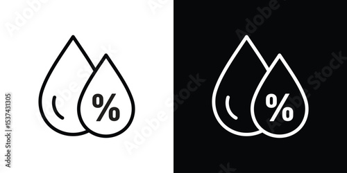Humidity icon set in line.