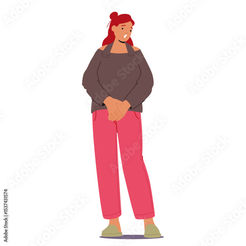 Woman suffering from discomfort due to vaginal dryness caused menopause isolated on white background