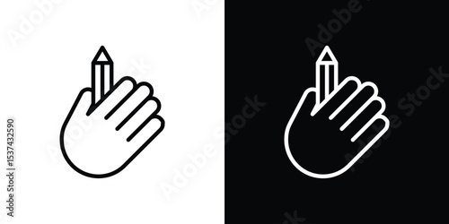 Self expression icon set in line.