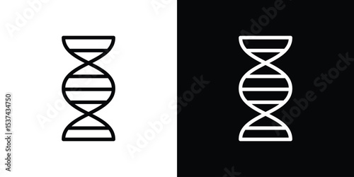 DNA icon set in line.