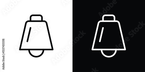 Cowbell icon set in line.