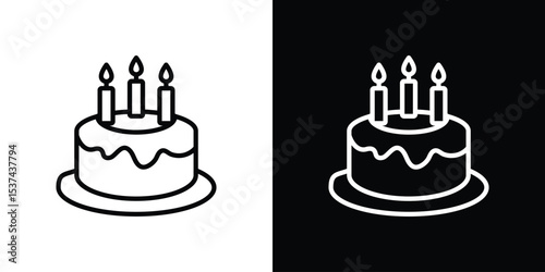 Cake birthday icon