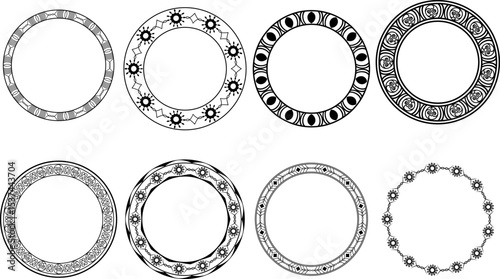 vector frames black on a white background