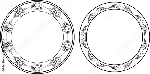 vector frames black on a white background