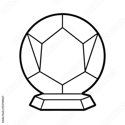 Highly detailed vector illustration of a crystal ball perfect for mystical fortune telling or fantasy designs