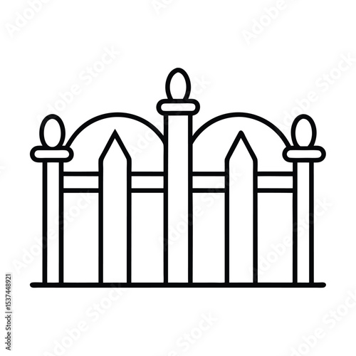 Spooky graveyard fence vector illustration creepy gothic halloween cemetery old rusty metal night dark spooky horror vintage grunge background design