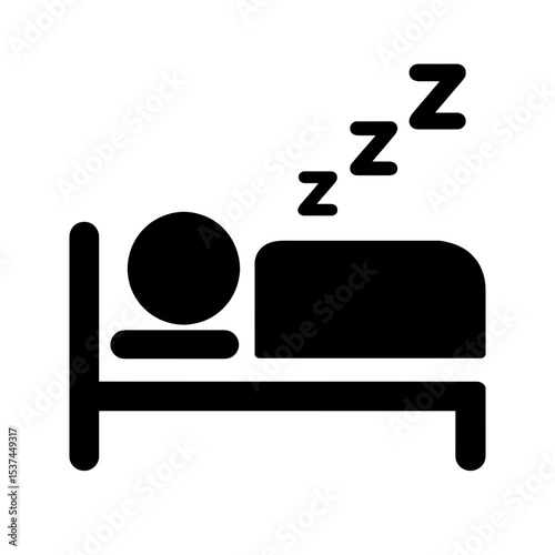 very simple flat and single minimalist Man Sleeping Silhouettes