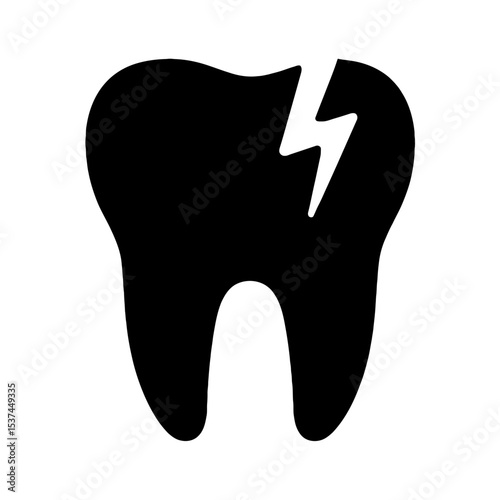 very simple flat and single minimalist Bad Tooth Silhouettes
