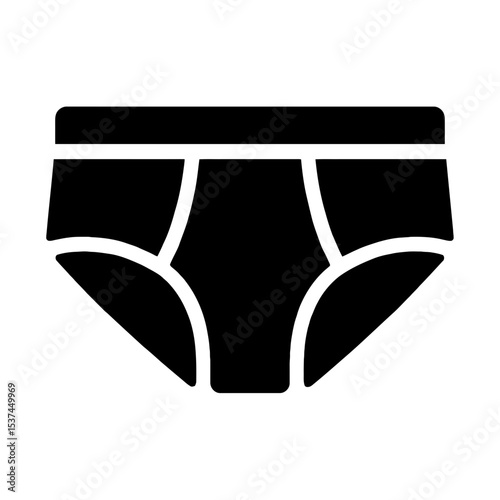 very simple flat and single minimalist Men Briefs Silhouettes