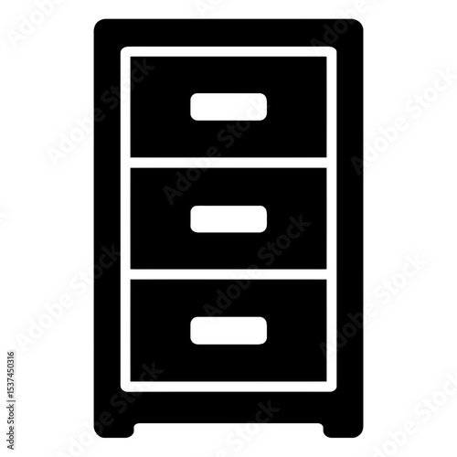 very simple flat and single minimalist Filing Cabinet Silhouettes