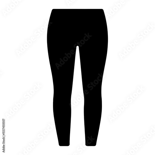 very simple flat and single minimalist Leggings Silhouettes
