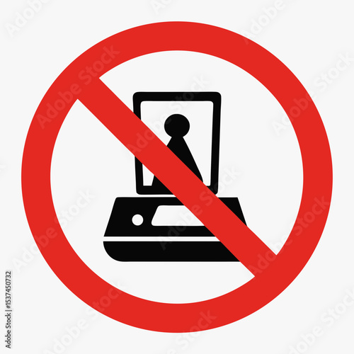 Passport scanner prohibited.  No passport scanning allowed.  This sign indicates that using passport scanner is forbidden. This symbol is perfect for security guidelines and travel restrictions.