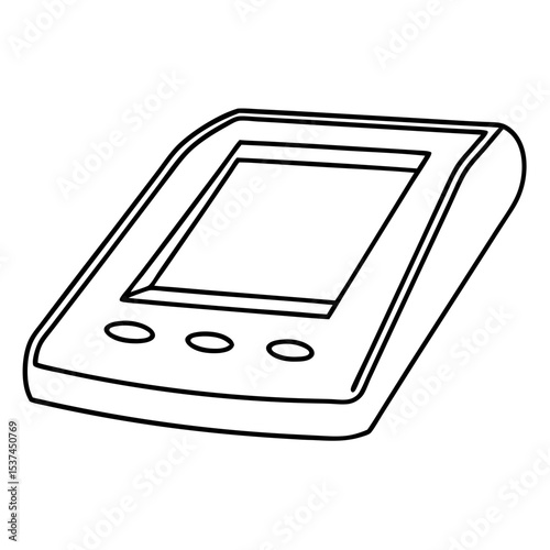 Passport scanner device for biometric identification. Secure biometric passport scanner for immigration control.  Modern biometric passport scanner design for airport security.