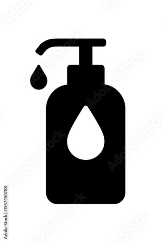 very simple flat and single minimalist Sanitizer Liquid Hand Soap Silhouettes