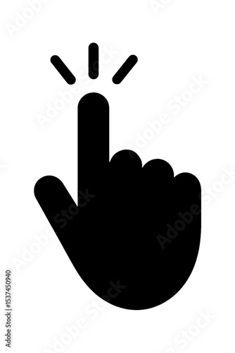 very simple flat and single minimalist Finger Clicking Silhouettes