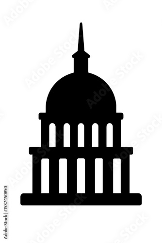 very simple flat and single minimalist Congress Silhouettes