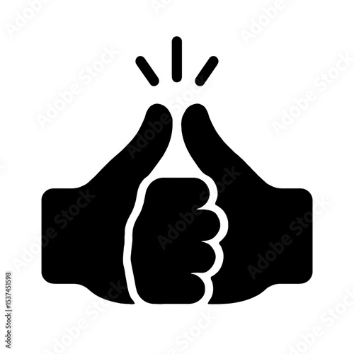 very simple flat and single minimalist Thumb Wrestling War Silhouettes