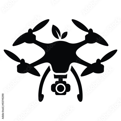 Eco drone (drone with leaves or green features), Eco-Tech Green Startups. Drone for Agricultural Monitoring and Inspection