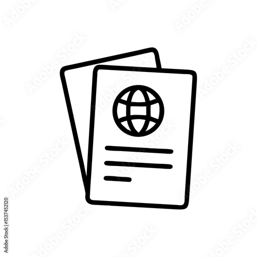 Passport with Schengen visa application.  Schengen visa is essential for European travel.  Passport and visa documents for international travel.