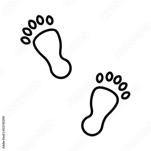 High resolution vector graphic of realistic zombie footprints ideal for horror themed designs halloween decorations or video game assets