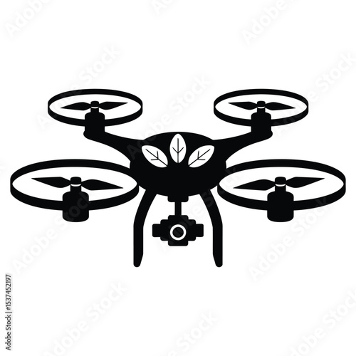 Eco drone (drone with leaves or green features), Eco-Tech Green Startups. Drone for Agricultural Monitoring and Inspection