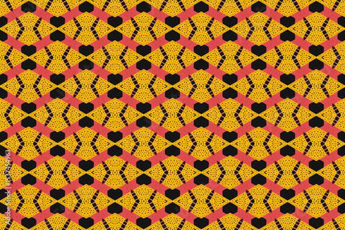 Seamless Fashion Shape Texture Digital Graphic Symmetric Geometric Fabric Wallpaper Visual Template Perspective Endless Interior Background Cloth Decoration Textile Art Tile Design Luxury Pattern.
