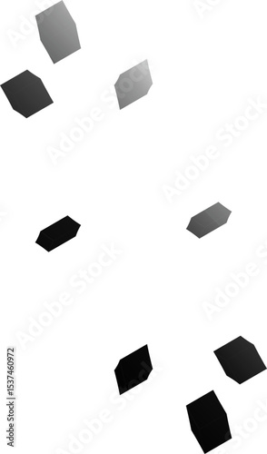 Abstract Geometric Black Icons for Modern Technological Interfaces and Digital Applications
