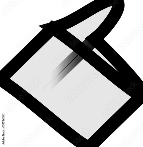 Abstract Geometric Black Icons for Modern Technological Interfaces and Digital Applications