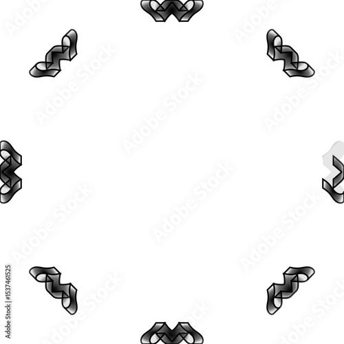 Abstract Geometric Black Icons for Modern Technological Interfaces and Digital Applications