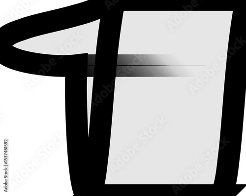 Abstract Geometric Black Icons for Modern Technological Interfaces and Digital Applications