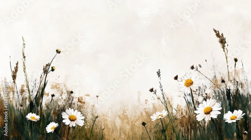 Colorful Wildflowers Bloom in a Serene Meadow During Late Spring Afternoons