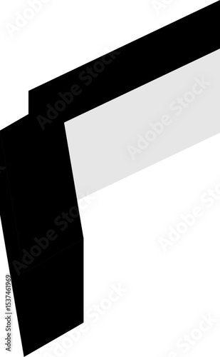 Abstract Geometric Black Icons for Modern Technological Interfaces and Digital Applications
