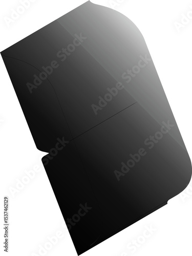 Abstract Geometric Black Icons for Modern Technological Interfaces and Digital Applications
