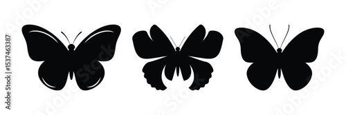 Butterfly Silhouettes Vector EPS for Nature, Design, and Creative Projects