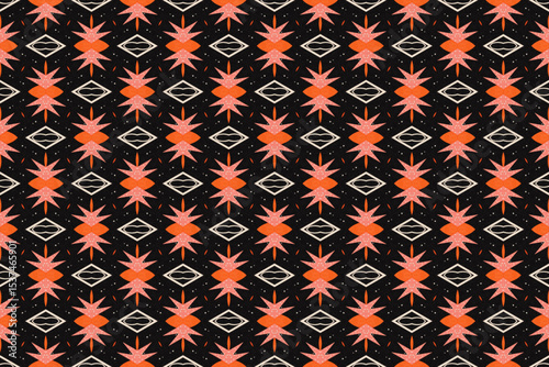 Seamless Fashion Shape Texture Digital Graphic Symmetric Geometric Fabric Wallpaper Visual Template Perspective Endless Interior Background Cloth Decoration Textile Art Tile Design Luxury Pattern.