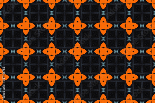 Seamless Fashion Shape Texture Digital Graphic Symmetric Geometric Fabric Wallpaper Visual Template Perspective Endless Interior Background Cloth Decoration Textile Art Tile Design Luxury Pattern.