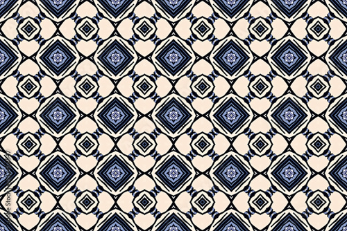 Seamless Fashion Shape Texture Digital Graphic Symmetric Geometric Fabric Wallpaper Visual Template Perspective Endless Interior Background Cloth Decoration Textile Art Tile Design Luxury Pattern.