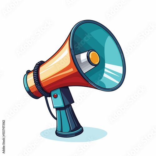 Professional Megaphone Vector for Advertising Elections with Speak Louder Message in Vector Format
