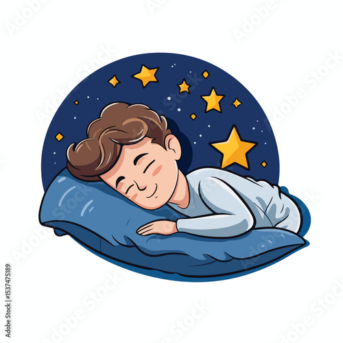 Collection of Sleeping and Resting Symbols and Cartoons Vector Illustrations for Design Projects