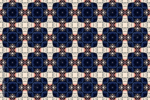 Seamless Fashion Shape Texture Digital Graphic Symmetric Geometric Fabric Wallpaper Visual Template Perspective Endless Interior Background Cloth Decoration Textile Art Tile Design Luxury Pattern.
