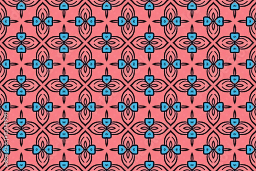 Seamless Fashion Shape Texture Digital Graphic Symmetric Geometric Fabric Wallpaper Visual Template Perspective Endless Interior Background Cloth Decoration Textile Art Tile Design Luxury Pattern.