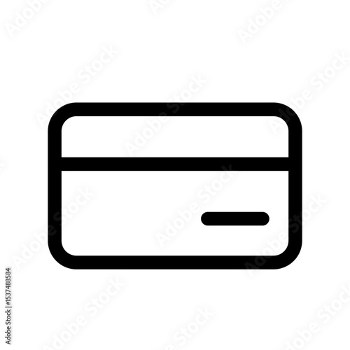 Credit Card Outline Icon for Payment & Finance