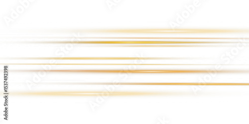 Gold horizontal lens flares pack. Laser beams, horizontal light rays. Beautiful light flares. Glowing streaks on light background. Light line effect gold png. 