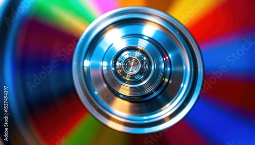 Metal Structure Against a Kaleidoscope of Colors for Dynamic Visual Impact