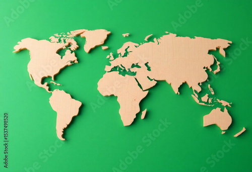 Mapa geográfico do planeta Terra.