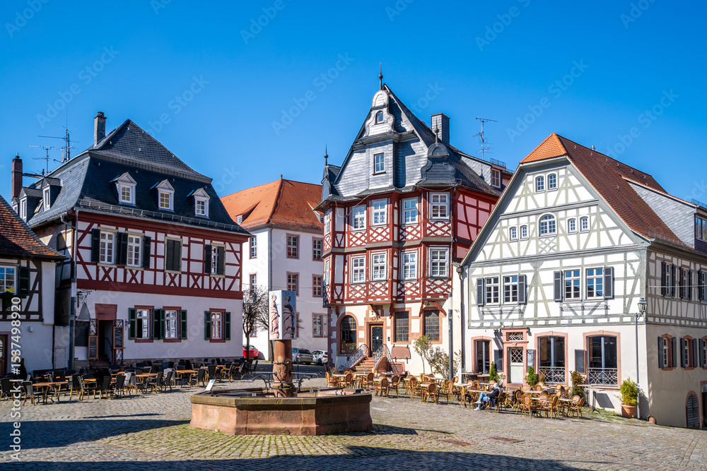 Fototapeta premium Altstadt, Heppenheim, Deutschland 