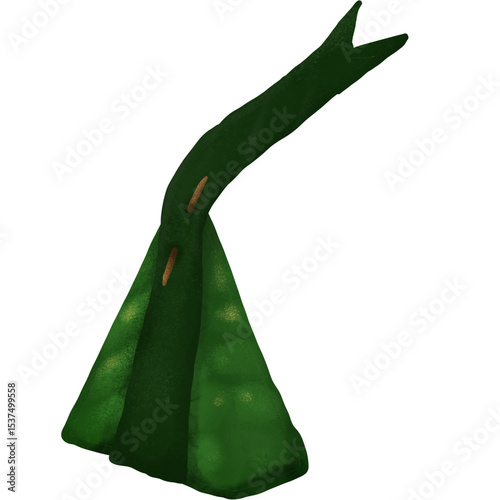 green bag isolated on white background